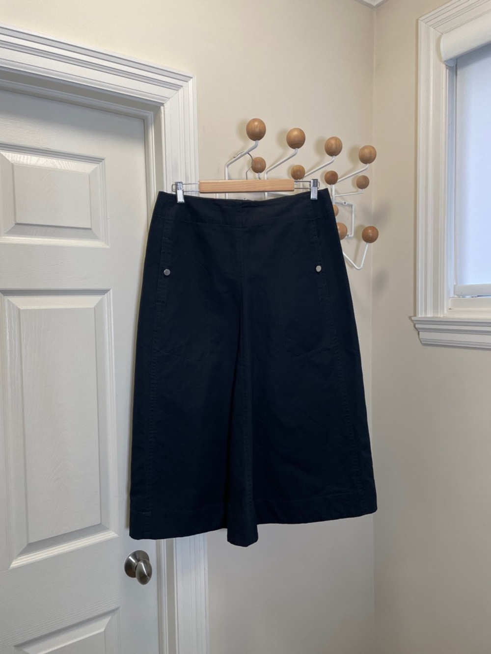 LeMaire - Cotton Linen Blend Front Pocket Maxi Skirt - Black - 44 or 14 or XXL